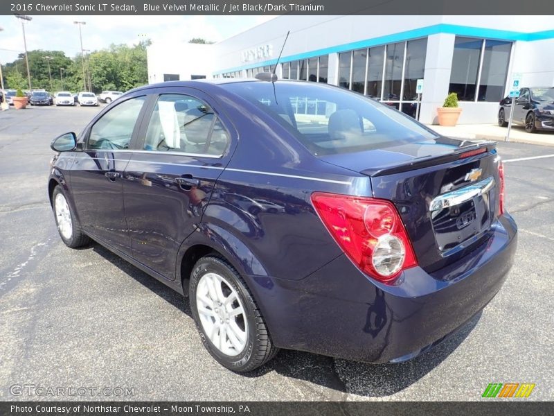 Blue Velvet Metallic / Jet Black/Dark Titanium 2016 Chevrolet Sonic LT Sedan