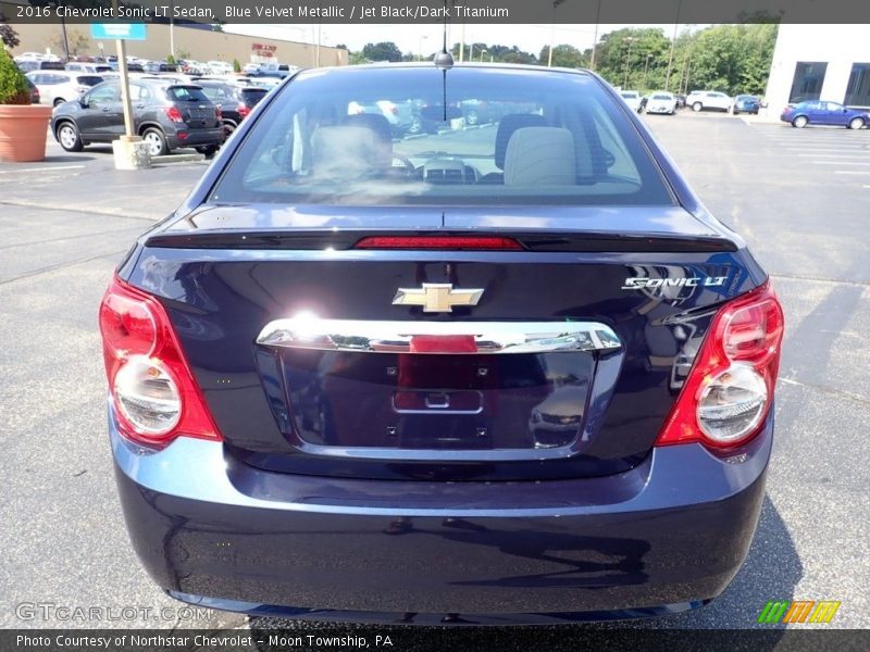 Blue Velvet Metallic / Jet Black/Dark Titanium 2016 Chevrolet Sonic LT Sedan