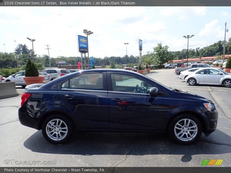 Blue Velvet Metallic / Jet Black/Dark Titanium 2016 Chevrolet Sonic LT Sedan