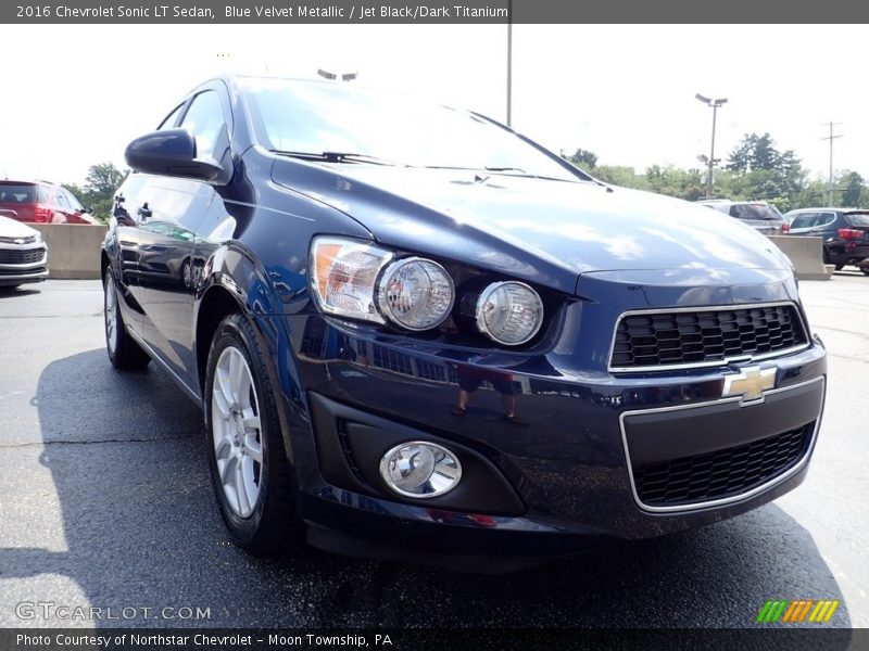 Blue Velvet Metallic / Jet Black/Dark Titanium 2016 Chevrolet Sonic LT Sedan