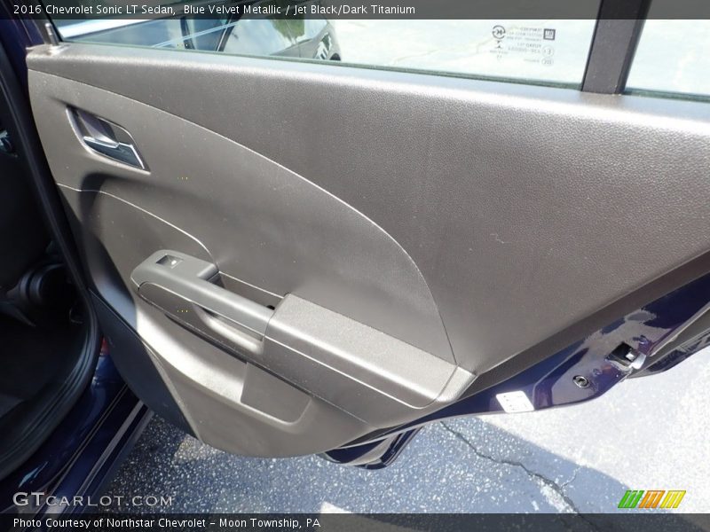 Blue Velvet Metallic / Jet Black/Dark Titanium 2016 Chevrolet Sonic LT Sedan