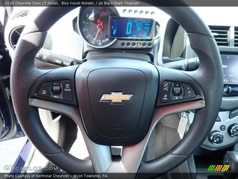 Blue Velvet Metallic / Jet Black/Dark Titanium 2016 Chevrolet Sonic LT Sedan