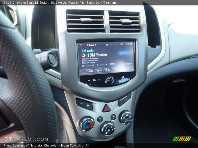 Blue Velvet Metallic / Jet Black/Dark Titanium 2016 Chevrolet Sonic LT Sedan