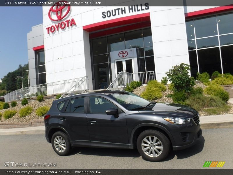 Meteor Gray Mica / Black 2016 Mazda CX-5 Sport AWD