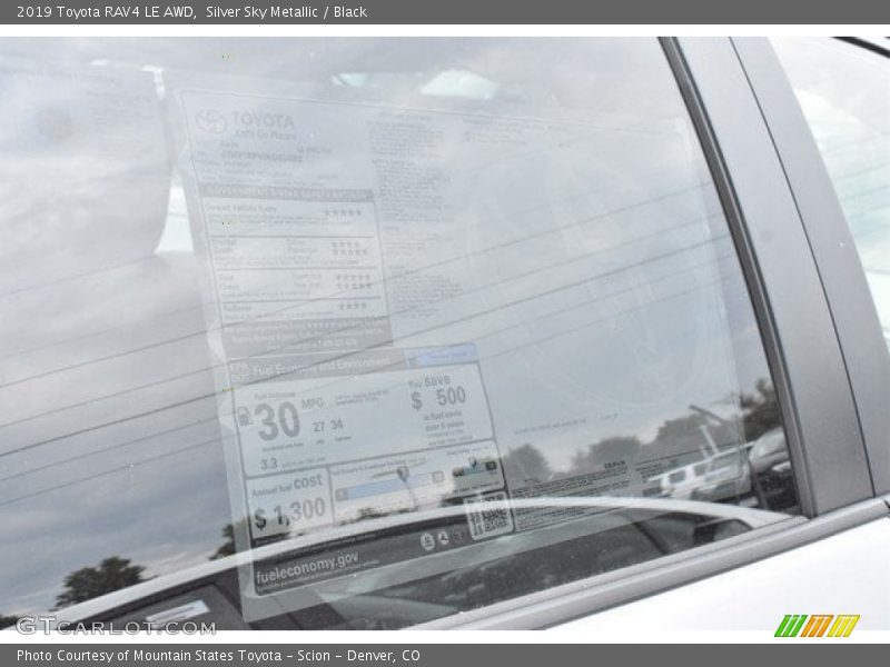 Silver Sky Metallic / Black 2019 Toyota RAV4 LE AWD