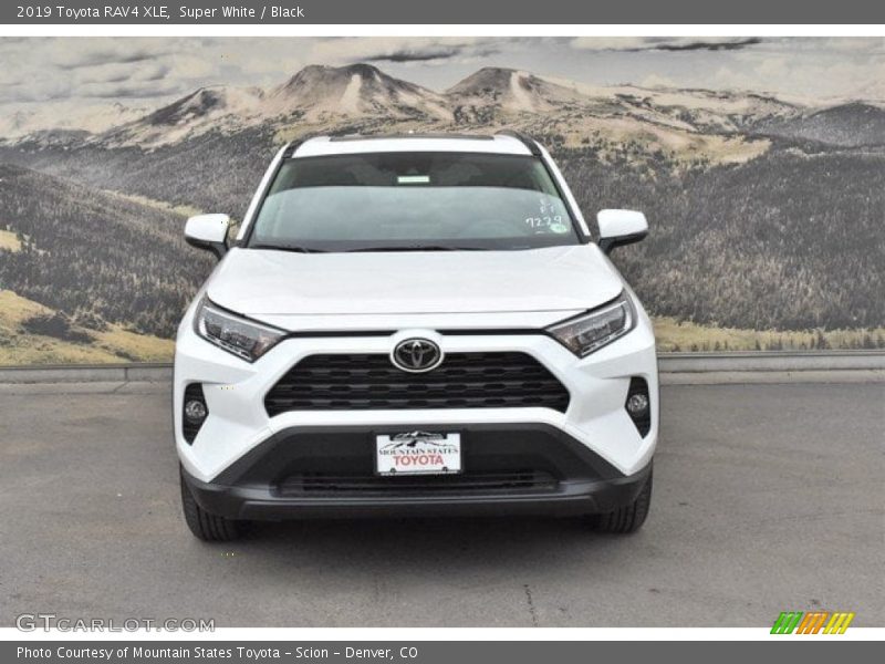 Super White / Black 2019 Toyota RAV4 XLE