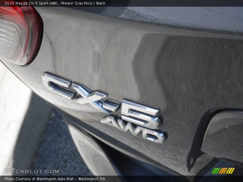 Meteor Gray Mica / Black 2016 Mazda CX-5 Sport AWD