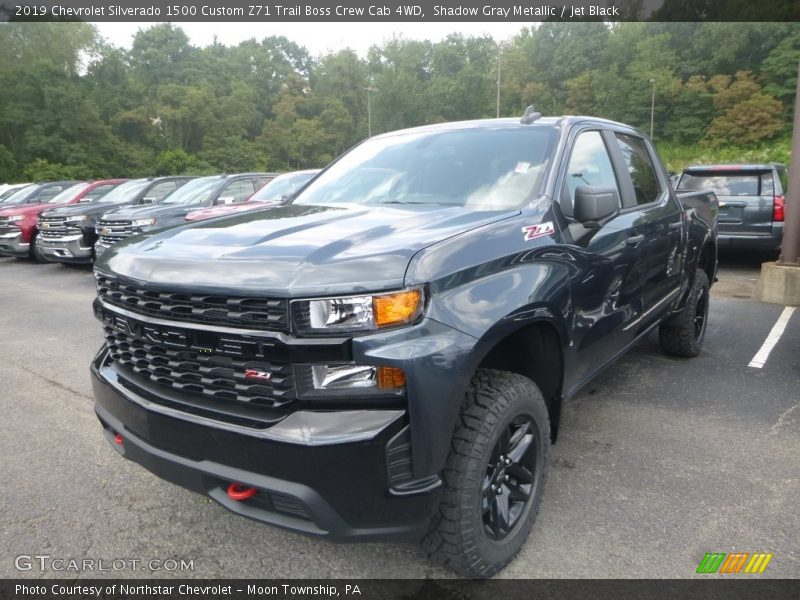 Shadow Gray Metallic / Jet Black 2019 Chevrolet Silverado 1500 Custom Z71 Trail Boss Crew Cab 4WD