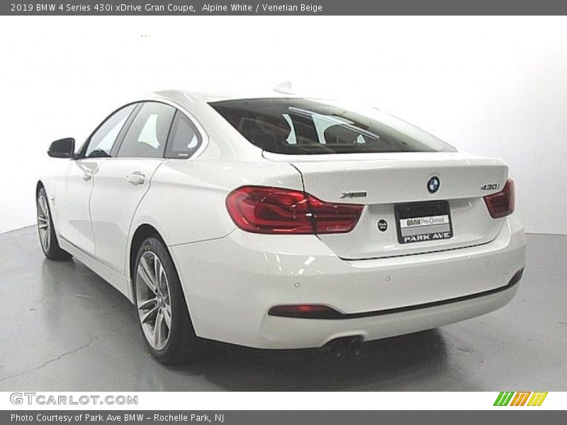 Alpine White / Venetian Beige 2019 BMW 4 Series 430i xDrive Gran Coupe