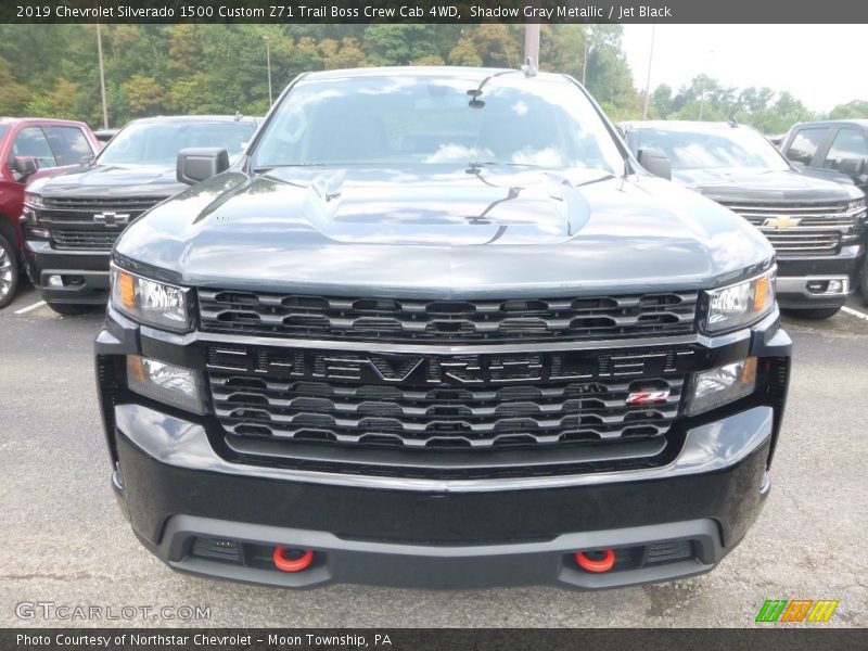 Shadow Gray Metallic / Jet Black 2019 Chevrolet Silverado 1500 Custom Z71 Trail Boss Crew Cab 4WD