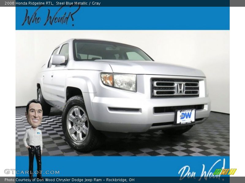 Steel Blue Metallic / Gray 2008 Honda Ridgeline RTL