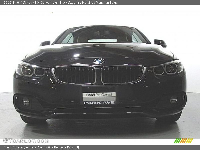 Black Sapphire Metallic / Venetian Beige 2019 BMW 4 Series 430i Convertible
