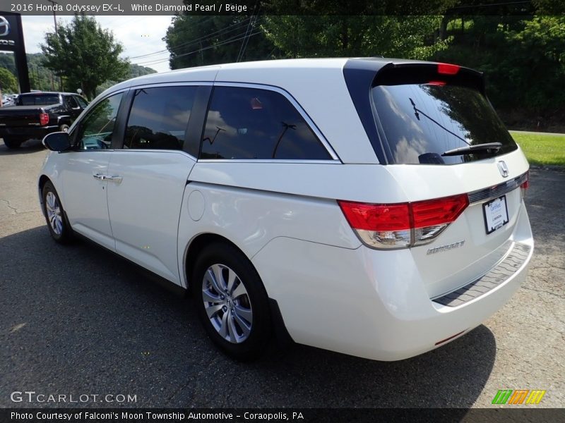 White Diamond Pearl / Beige 2016 Honda Odyssey EX-L