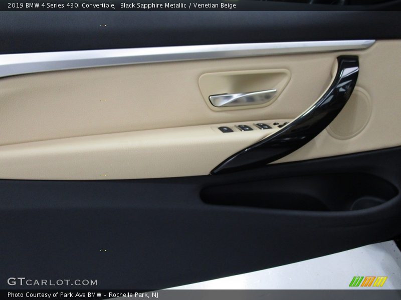 Black Sapphire Metallic / Venetian Beige 2019 BMW 4 Series 430i Convertible