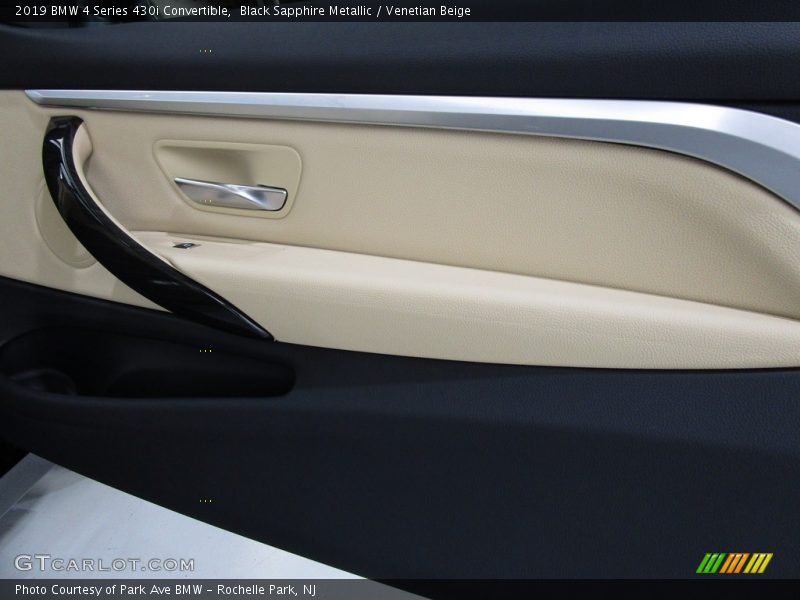 Black Sapphire Metallic / Venetian Beige 2019 BMW 4 Series 430i Convertible