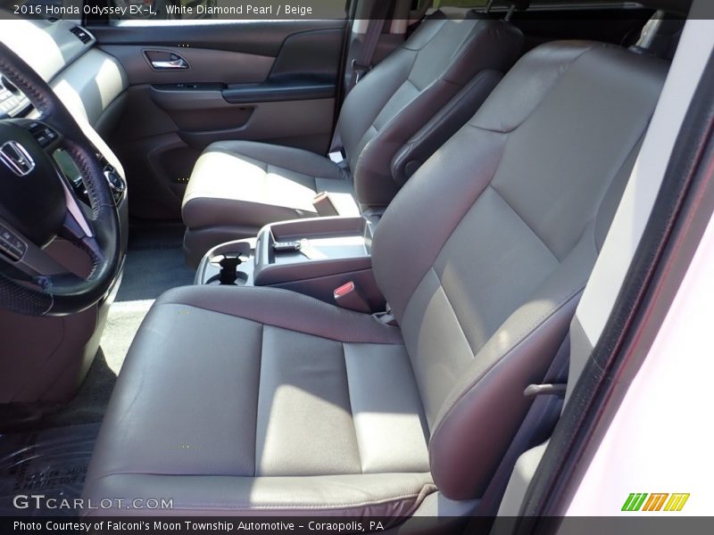 White Diamond Pearl / Beige 2016 Honda Odyssey EX-L