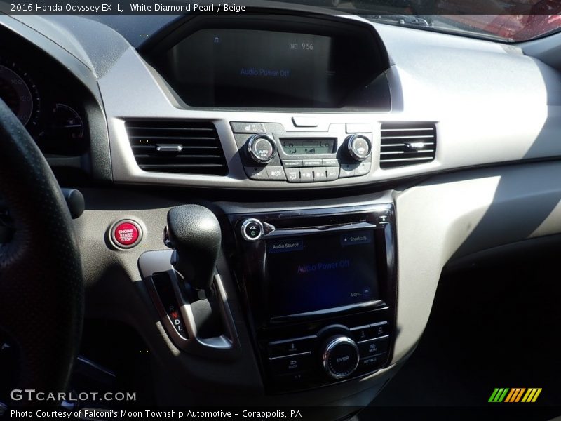 White Diamond Pearl / Beige 2016 Honda Odyssey EX-L