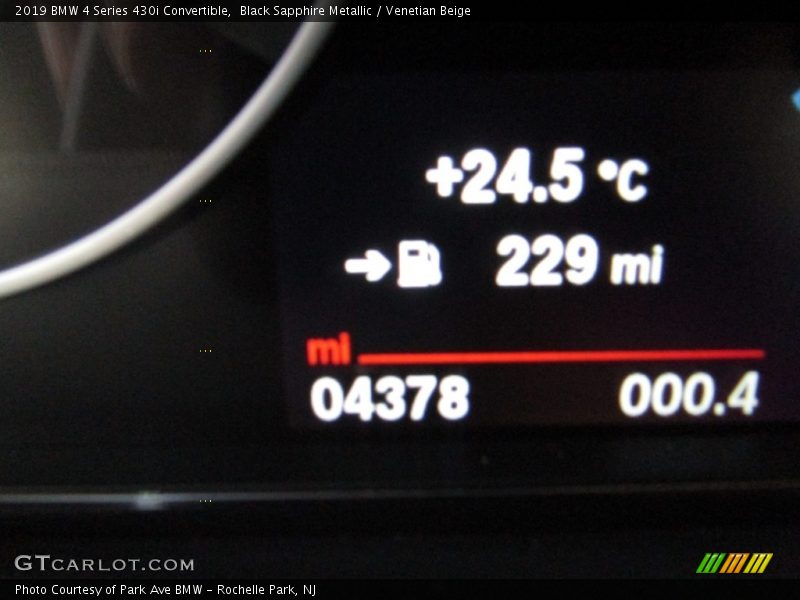 Black Sapphire Metallic / Venetian Beige 2019 BMW 4 Series 430i Convertible