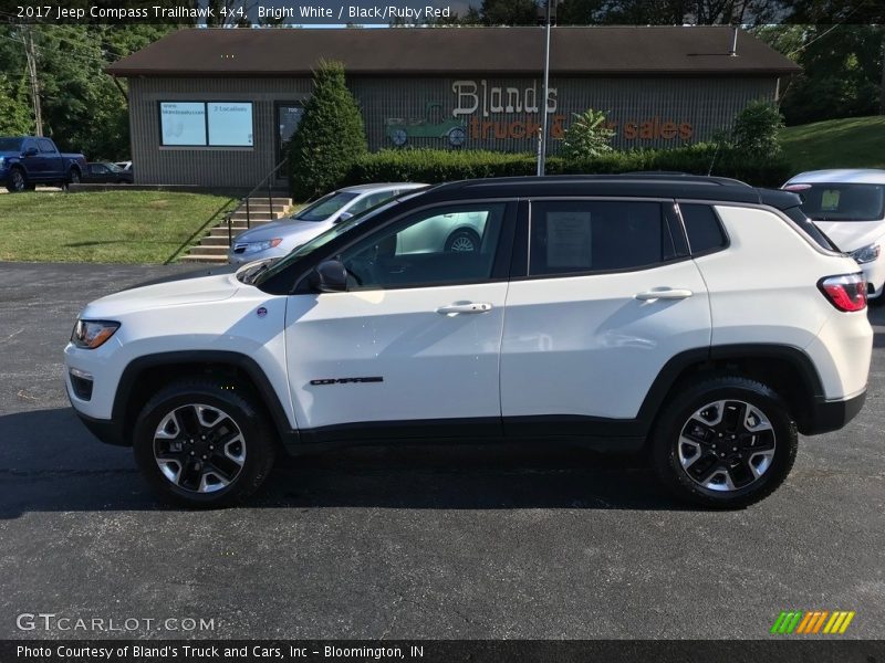 Bright White / Black/Ruby Red 2017 Jeep Compass Trailhawk 4x4