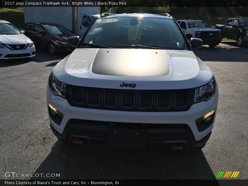 Bright White / Black/Ruby Red 2017 Jeep Compass Trailhawk 4x4