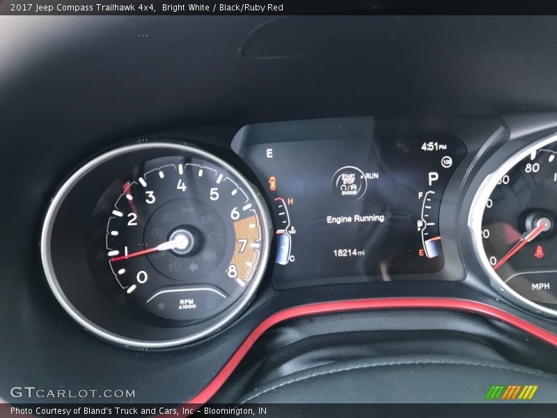 Bright White / Black/Ruby Red 2017 Jeep Compass Trailhawk 4x4