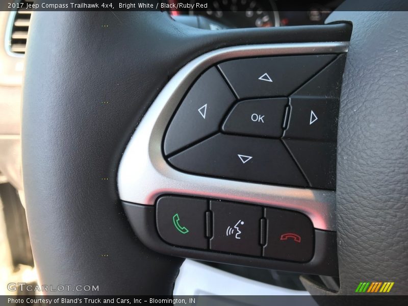 Bright White / Black/Ruby Red 2017 Jeep Compass Trailhawk 4x4