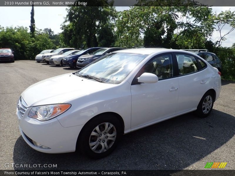Nordic White / Beige 2010 Hyundai Elantra GLS