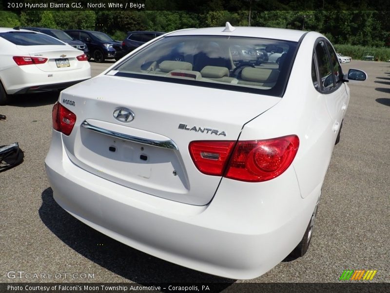 Nordic White / Beige 2010 Hyundai Elantra GLS