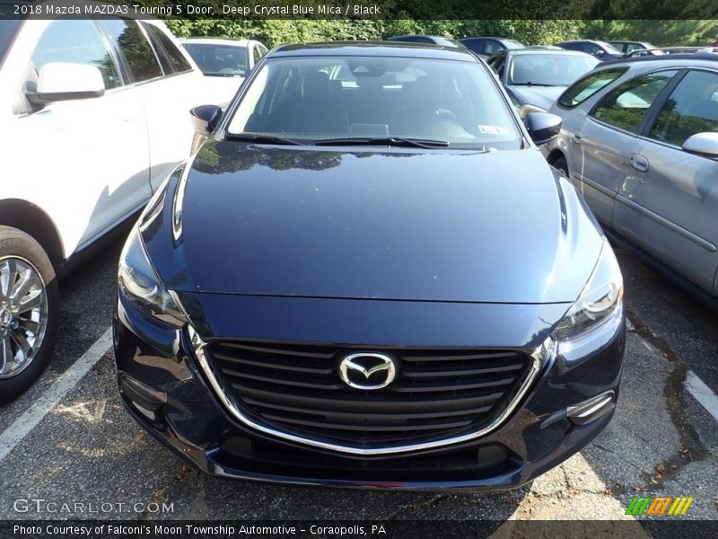 Deep Crystal Blue Mica / Black 2018 Mazda MAZDA3 Touring 5 Door