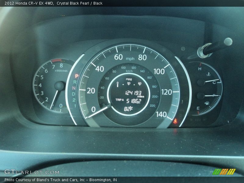 Crystal Black Pearl / Black 2012 Honda CR-V EX 4WD