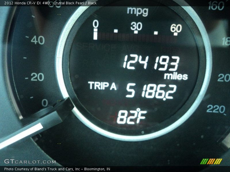 Crystal Black Pearl / Black 2012 Honda CR-V EX 4WD