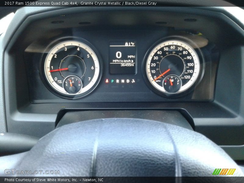 Granite Crystal Metallic / Black/Diesel Gray 2017 Ram 1500 Express Quad Cab 4x4