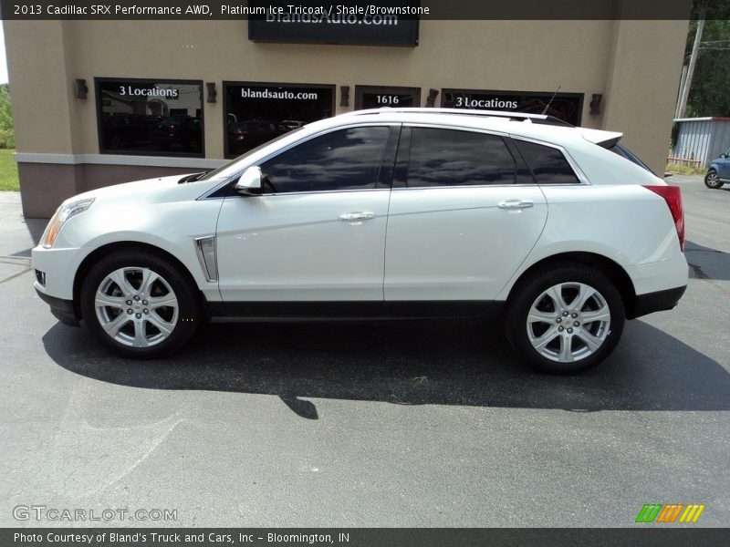 Platinum Ice Tricoat / Shale/Brownstone 2013 Cadillac SRX Performance AWD