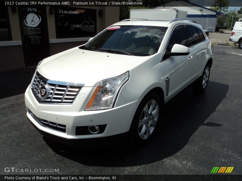 Platinum Ice Tricoat / Shale/Brownstone 2013 Cadillac SRX Performance AWD