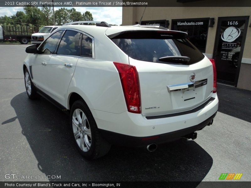 Platinum Ice Tricoat / Shale/Brownstone 2013 Cadillac SRX Performance AWD