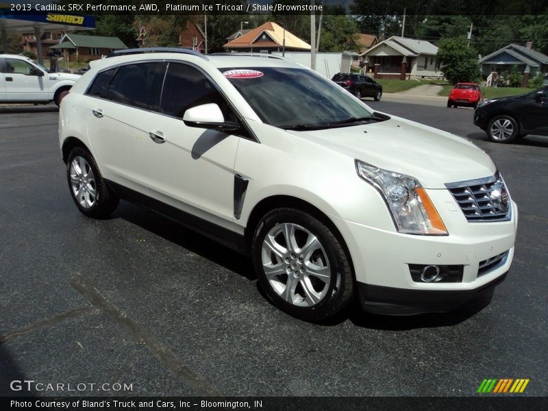 Platinum Ice Tricoat / Shale/Brownstone 2013 Cadillac SRX Performance AWD