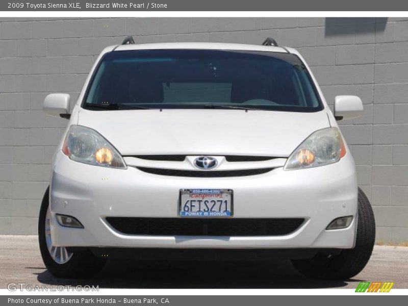 Blizzard White Pearl / Stone 2009 Toyota Sienna XLE