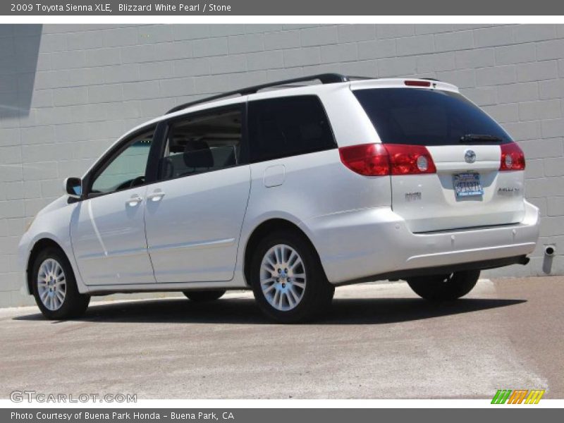 Blizzard White Pearl / Stone 2009 Toyota Sienna XLE