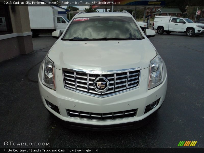 Platinum Ice Tricoat / Shale/Brownstone 2013 Cadillac SRX Performance AWD