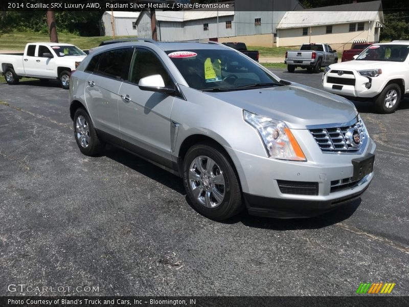 Radiant Silver Metallic / Shale/Brownstone 2014 Cadillac SRX Luxury AWD