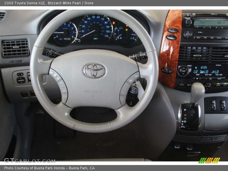Blizzard White Pearl / Stone 2009 Toyota Sienna XLE