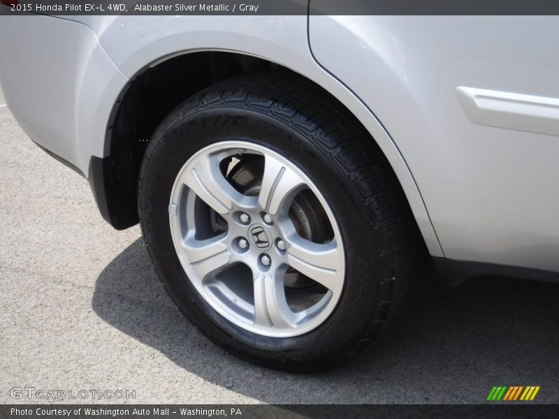Alabaster Silver Metallic / Gray 2015 Honda Pilot EX-L 4WD