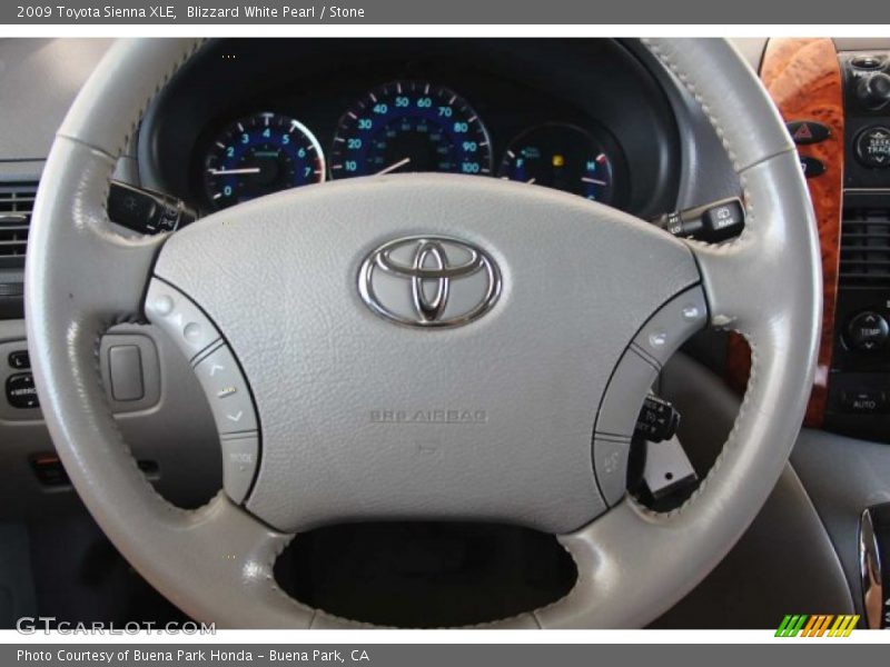 Blizzard White Pearl / Stone 2009 Toyota Sienna XLE