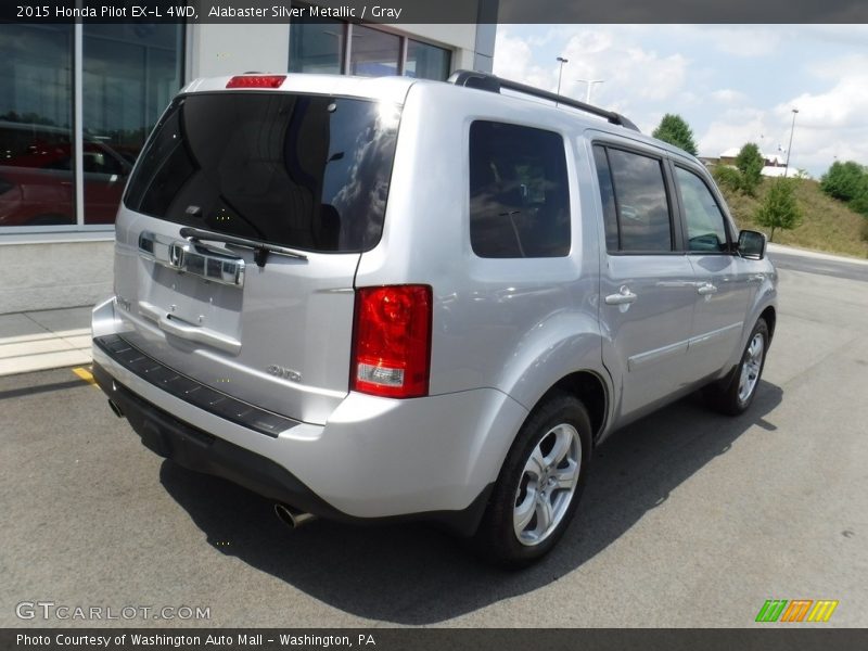 Alabaster Silver Metallic / Gray 2015 Honda Pilot EX-L 4WD
