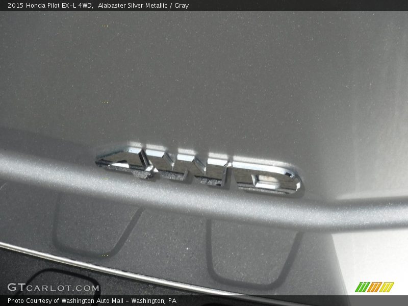 Alabaster Silver Metallic / Gray 2015 Honda Pilot EX-L 4WD