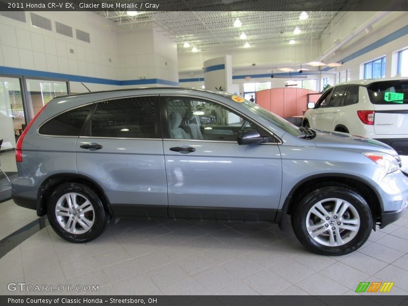 Glacier Blue Metallic / Gray 2011 Honda CR-V EX