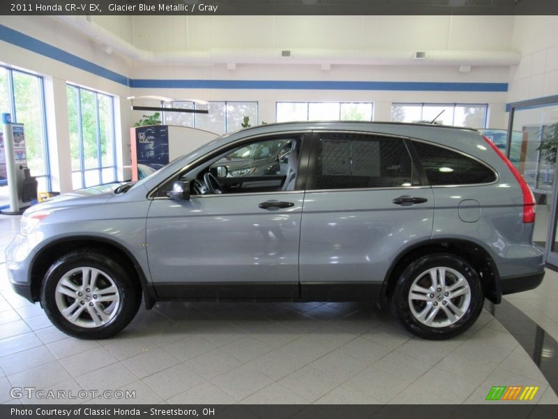Glacier Blue Metallic / Gray 2011 Honda CR-V EX