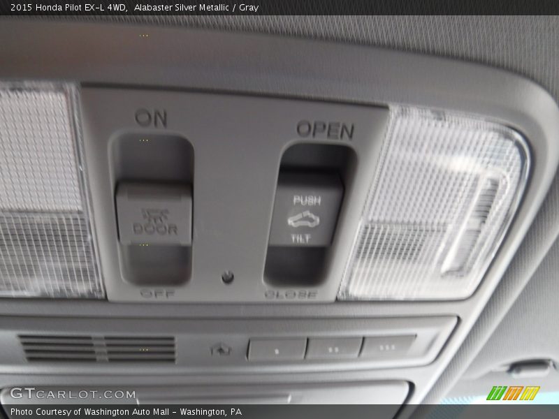 Alabaster Silver Metallic / Gray 2015 Honda Pilot EX-L 4WD