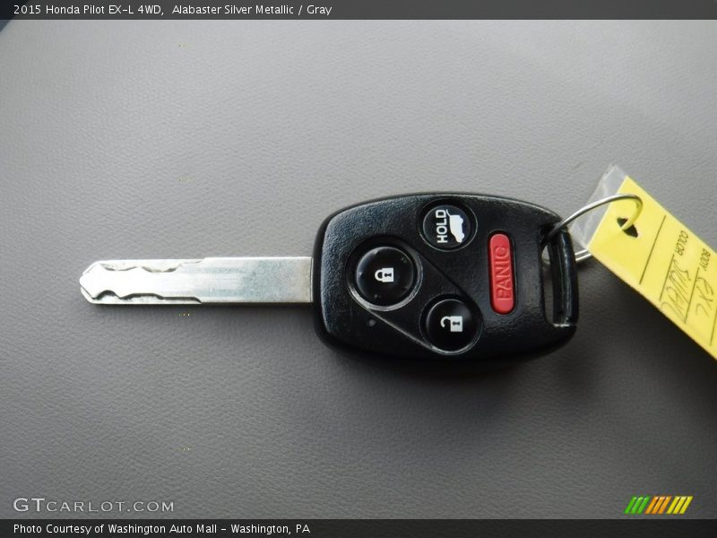 Alabaster Silver Metallic / Gray 2015 Honda Pilot EX-L 4WD