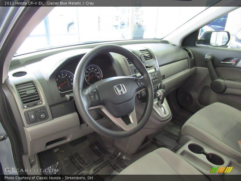 Glacier Blue Metallic / Gray 2011 Honda CR-V EX